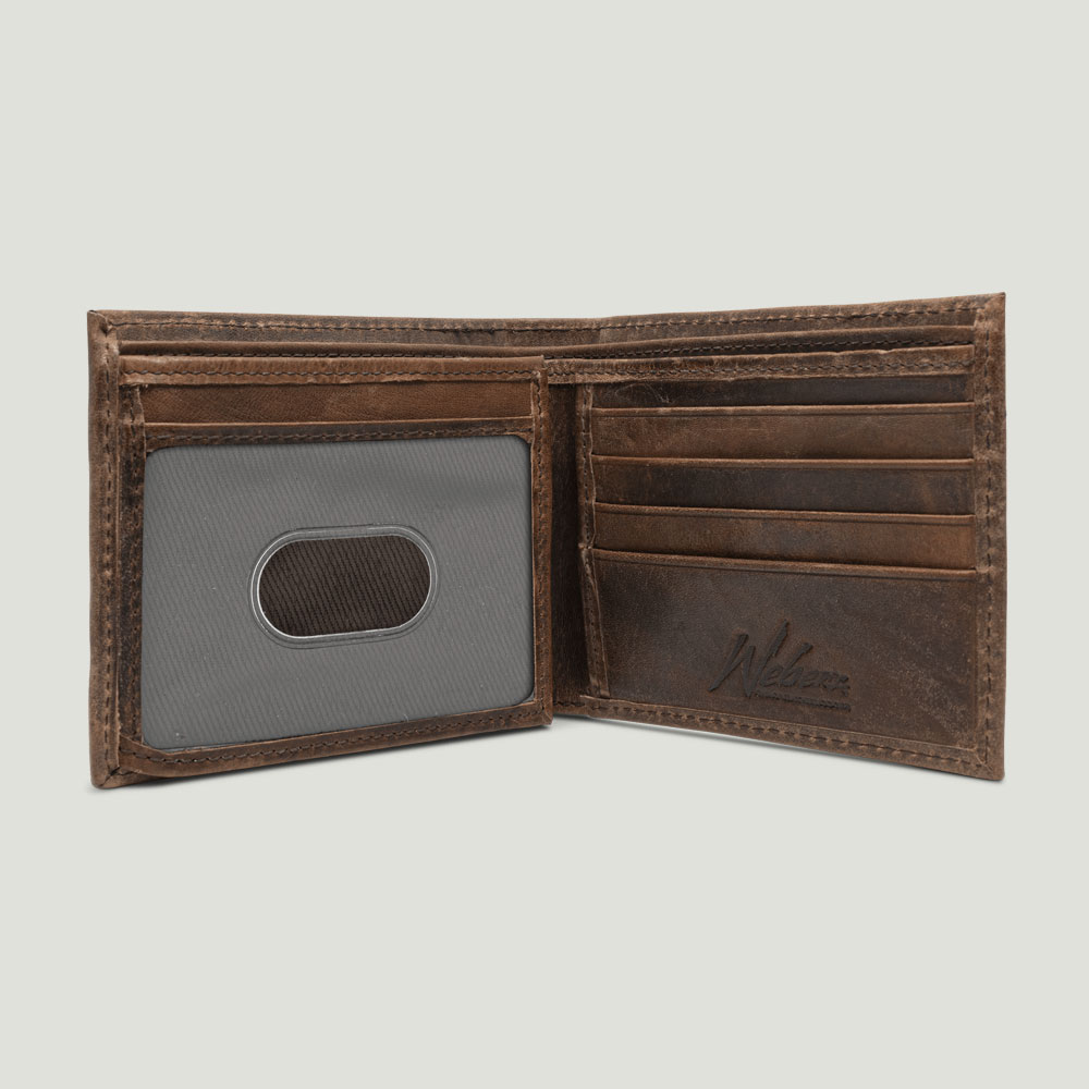 Leather Billfold with Elk Concho